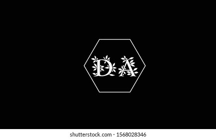 DA abstract vector logo monogram template