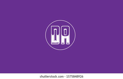 DA abstract vector logo monogram template