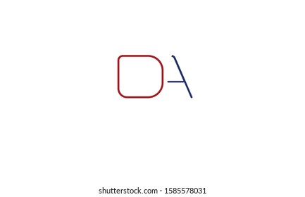 DA abstract vector logo monogram template