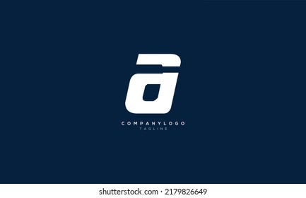 DA AD Abstract initial monogram letter alphabet logo design