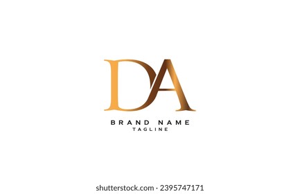 DA, AD, Abstract initial monogram letter alphabet logo design