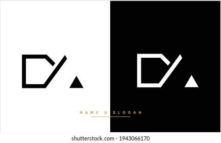 DA ,AD  Abstract letters logo Monogram