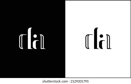 Monograma del logotipo de las letras abstractas de AD