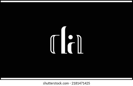 Monograma del logotipo de las letras abstractas de AD