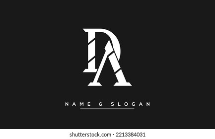 Monograma del logotipo de las letras abstractas de AD , AD