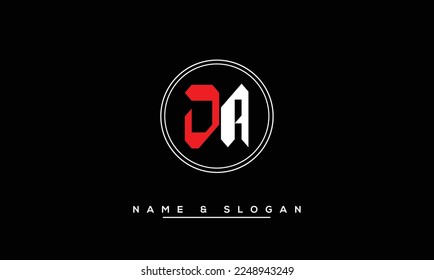 Monograma del logotipo de las letras abstractas de AD