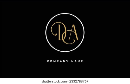 Monograma del logotipo de las letras abstractas de AD