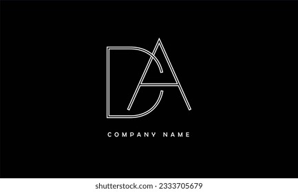 Monograma del logotipo de las letras abstractas de AD