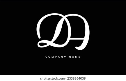 Monograma del logotipo de las letras abstractas de AD