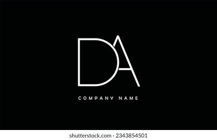 Monograma del logotipo de las letras abstractas de AD