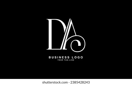 Monograma con el logotipo de las letras abstractas DA, AD