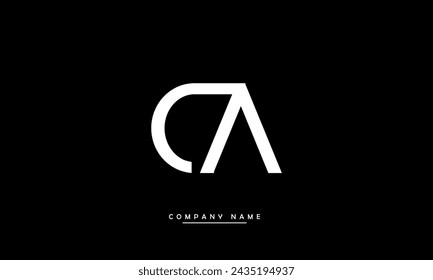Monograma del logotipo de las letras abstractas de DA, AD