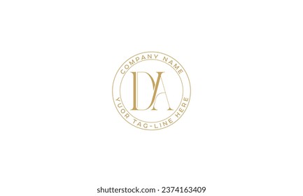 DA, AD, diseño de logotipo abstracto