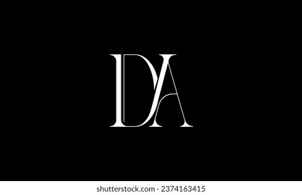 DA, AD, diseño de logotipo abstracto