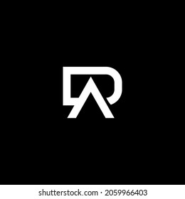 Logotipo de monograma resumen DA o AD