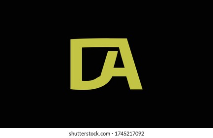 DA AD abstract vector logo monogram template