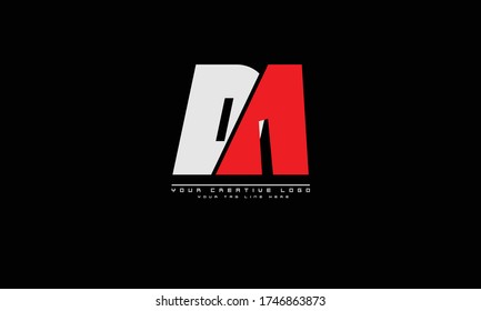 DA AD abstract vector logo monogram template