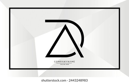 DA or AD Alphabet letters logo monogram