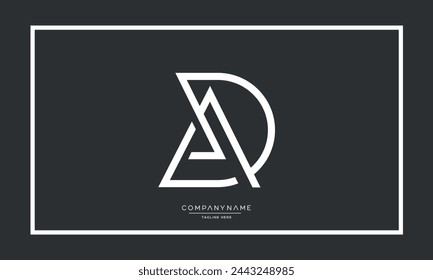 DA or AD Alphabet letters logo monogram