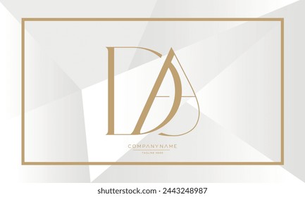 DA or AD Alphabet letters logo monogram