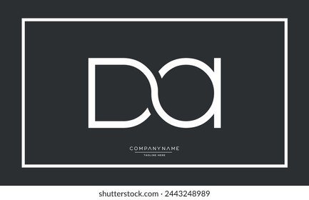 DA or AD Alphabet letters logo monogram