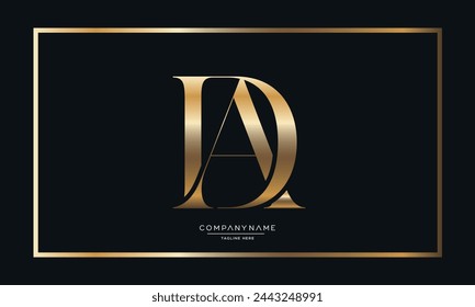 DA or AD Alphabet letters logo monogram