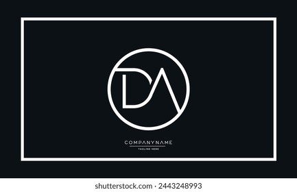 DA or AD Alphabet letters logo monogram