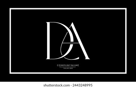 DA or AD Alphabet letters logo monogram