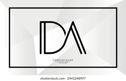 DA or AD Alphabet letters logo monogram