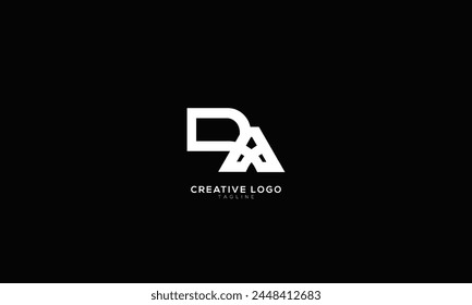 DA AD BA AB Abstract initial monogram letter alphabet logo design