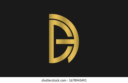 DA, AD, CA Letter Logo Design with Creative Modern Trendy Typography and monogram logo.