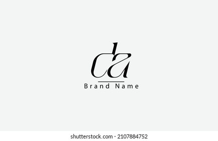 DA AD D A abstract vector logo monogram template