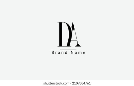 DA AD D A abstract vector logo monogram template