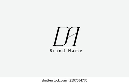 DA AD D A abstract vector logo monogram template