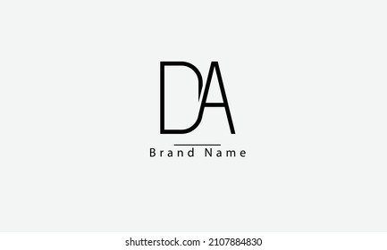 DA AD D A abstract vector logo monogram template