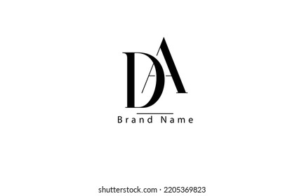 DA AD D A abstract vector logo monogram template