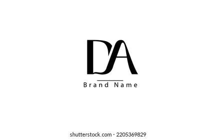 DA AD D A abstract vector logo monogram template