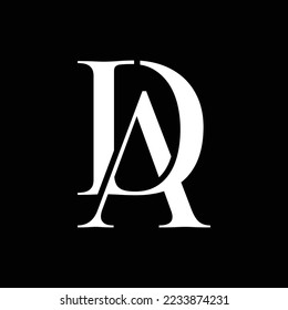 DA or AD initial luxury fashionable logo design 