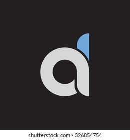 da, ad initial overlapping rounded letter logo