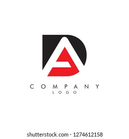 DA, AD Letter Company logo design icon vector