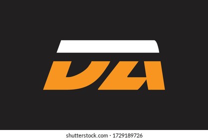 DA or AD Letter Initial Logo Design, Vector Template