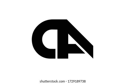 DA or AD Letter Initial Logo Design, Vector Template