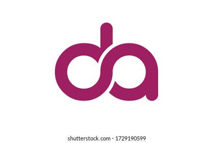 da or ad Letter Initial Logo Design, Vector Template