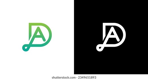 DA or AD Letter Logo design, DA or AD Monogram Initials Letter Logo concept, creative icon, modern, unique, vector