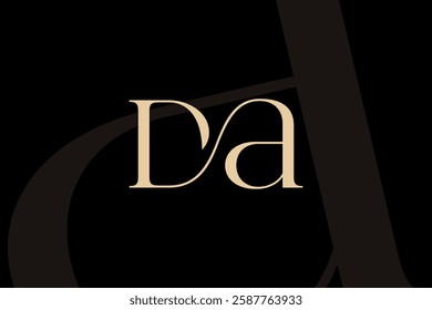 DA or AD letter logo icon design. Classic style luxury initials monogram.