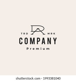 da ad letter mark initial hipster vintage logo vector icon illustration