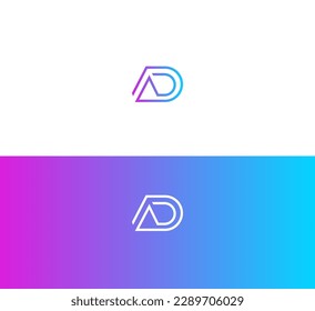 da, ad letter modern branding logo