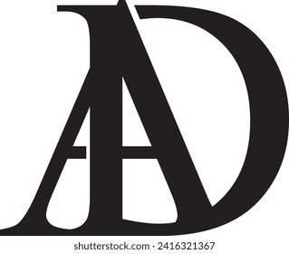 DA or AD letter modern vector logo icon design