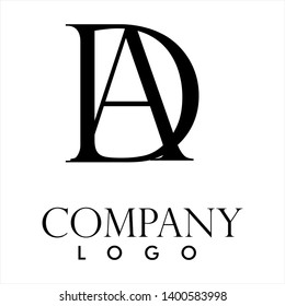 DA or AD letters creative logo icons