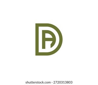 Modelo de vetor de design de logotipo DA AD.